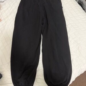 Pink Black Fleece Jogger Pants